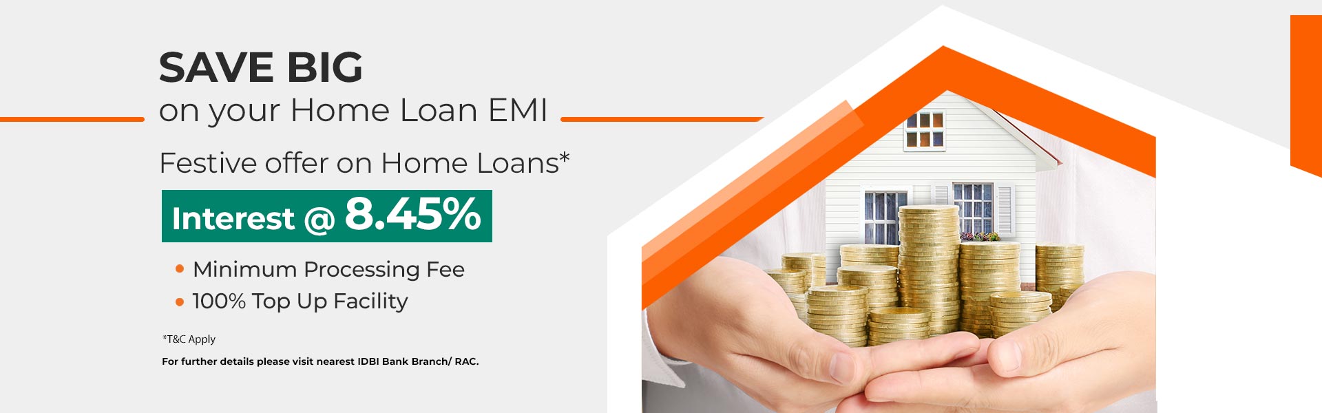 Home Loan at ROI of 8.65%.