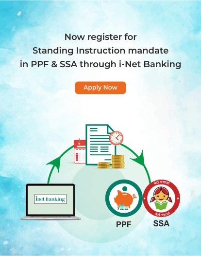 Standing Instruction facility for PPF & SSA account holders